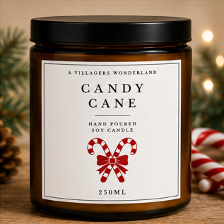 Candy Cane Candle