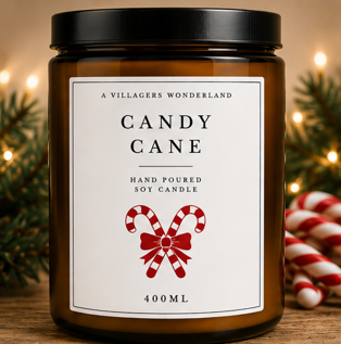 Candy Cane Candle
