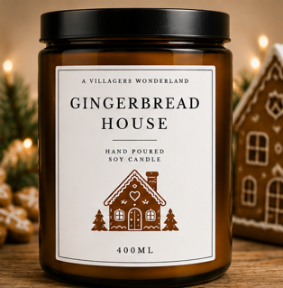 Gingerbread House Candle