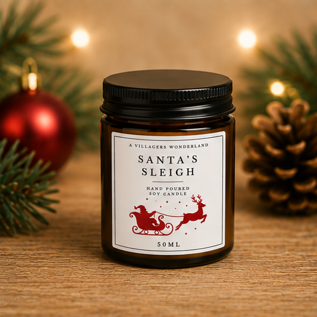Santa's Sleigh Candle