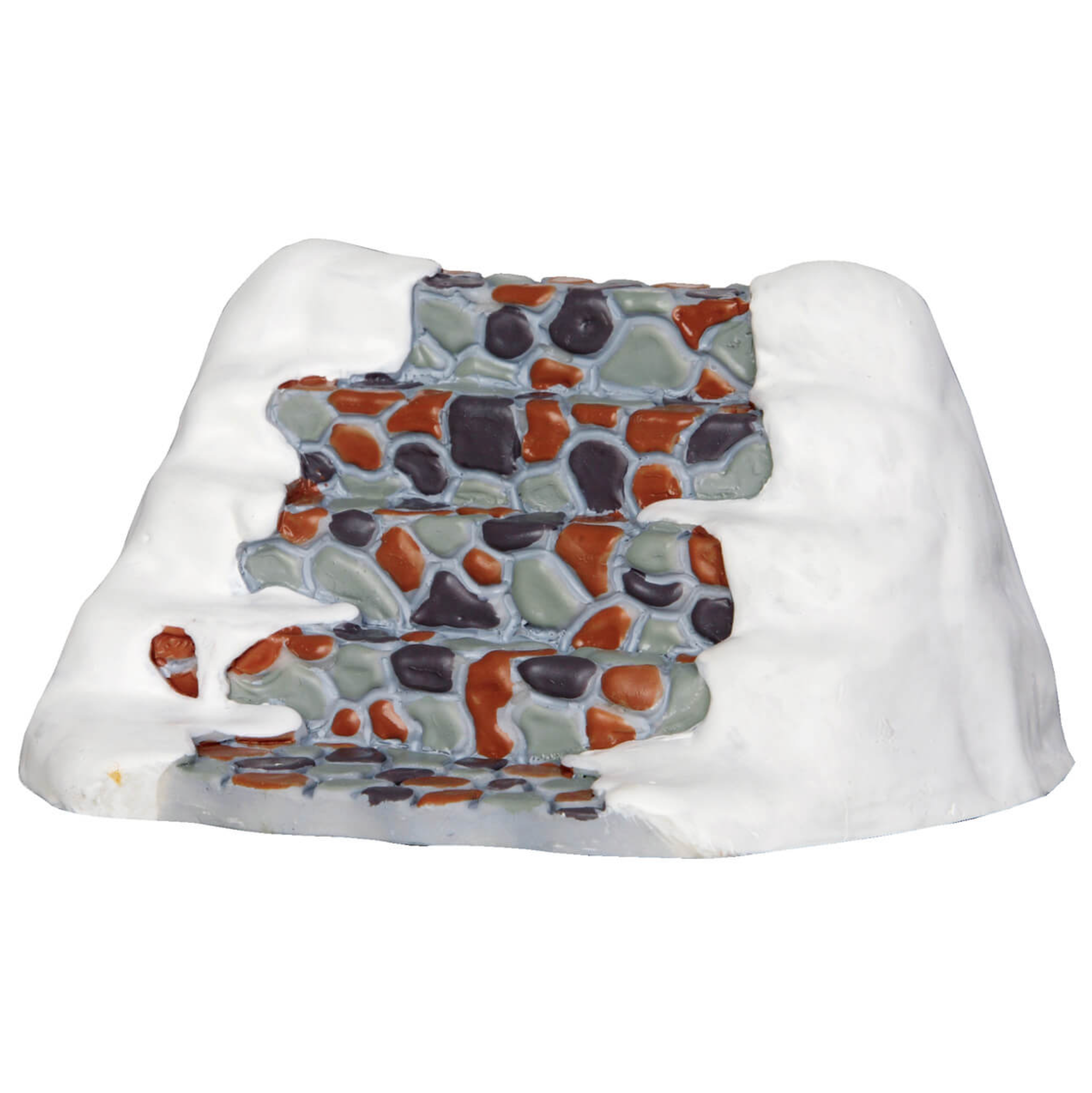 Lemax Decorative stone steps with a white snow base on a white background